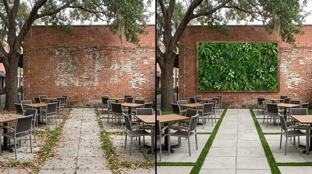 Result artificial grass installation in Tampa - Tampa Turf Installation