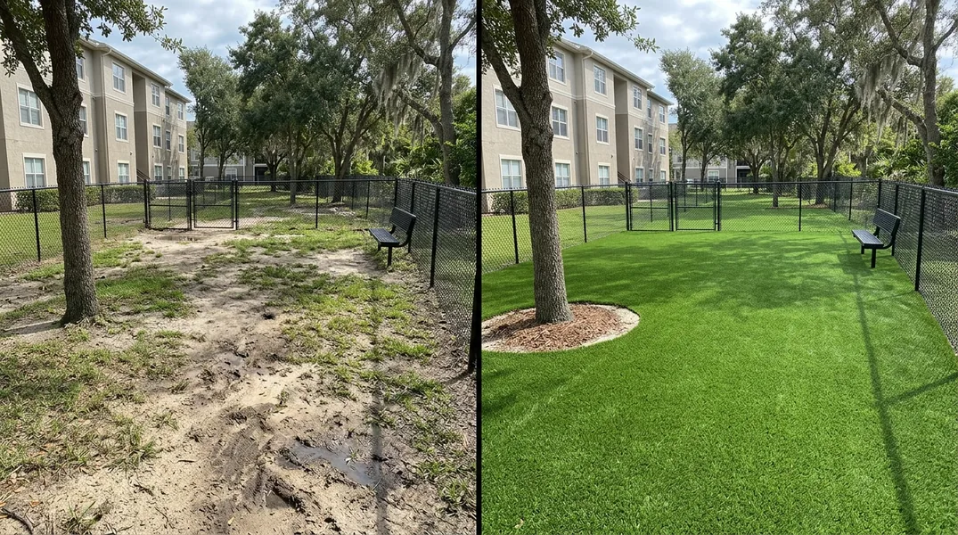 Result artificial grass installation in Tampa - Tampa Turf Installation